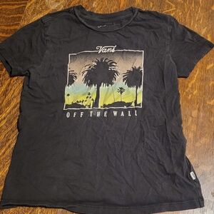 Vans Black Checkered Logo Tee